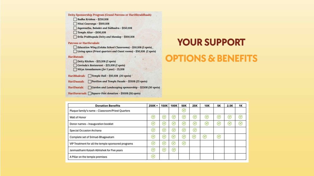 1 page brochure (website) support options